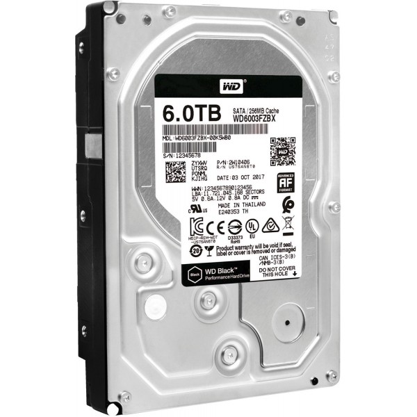 Εσωτερικός Σκληρός Δίσκος 3.5" Western Digital Black 6TB (WD6003FZBX)